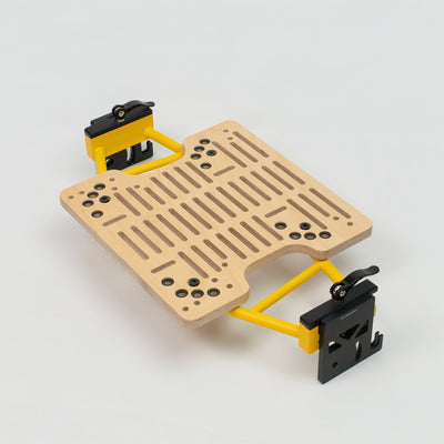 Growth Kit wood base with its mounts, white background