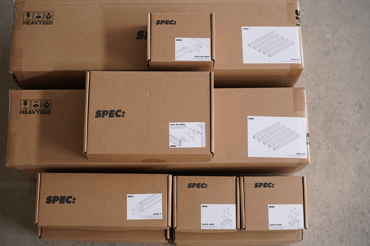 SPEC 282 parts individually boxed for shipping