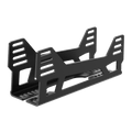 Heavy-duty 5mm steel racing seat brackets in matte black finish