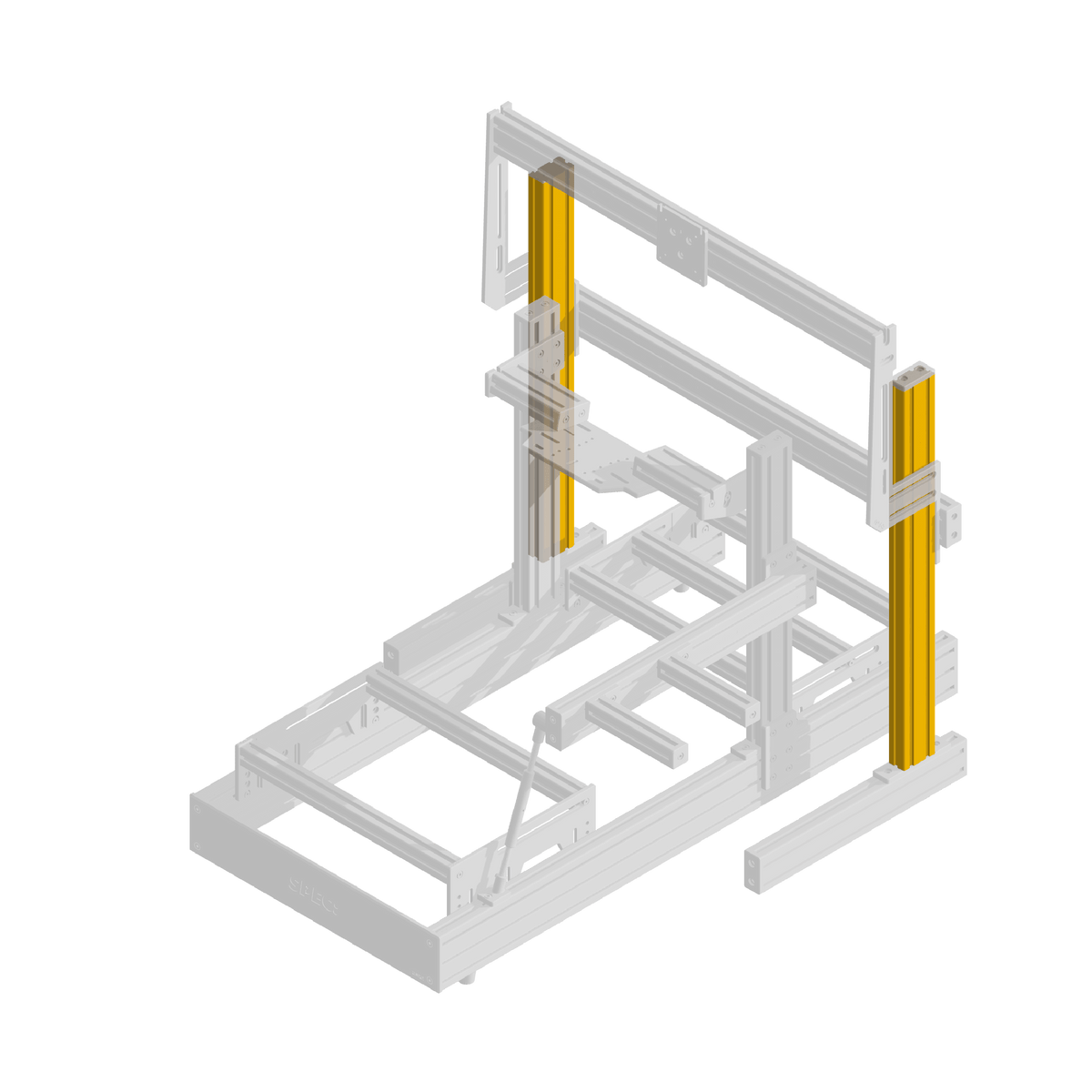4080 Aluminum Extrusion 820mm — assembly drawing