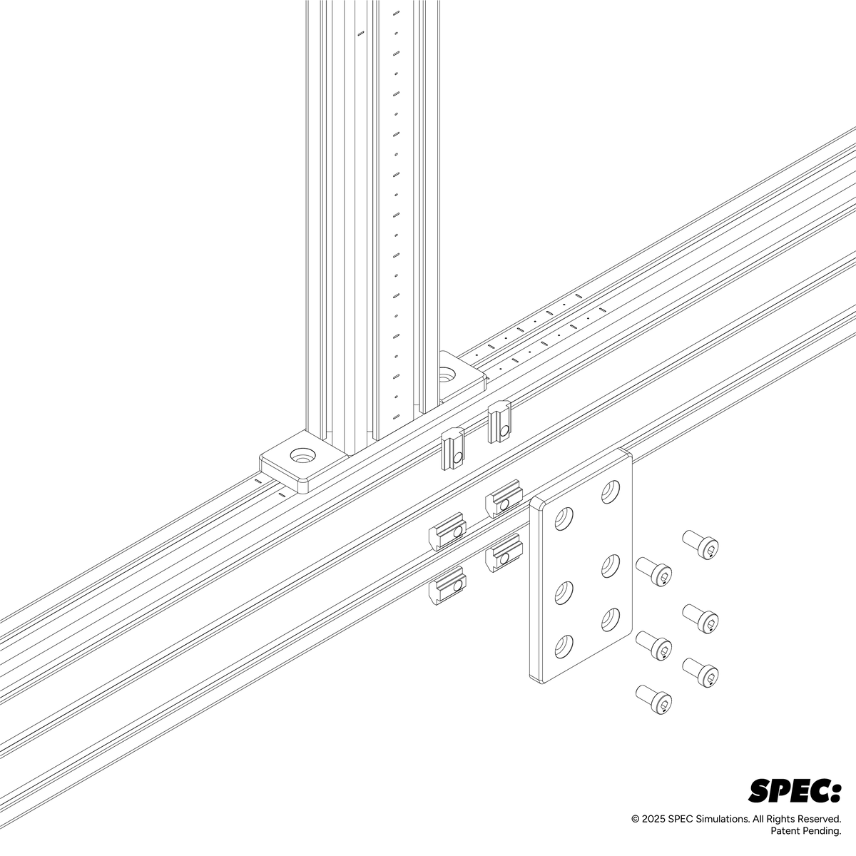 4080 CNC Reinforcement Plate — assembly drawing