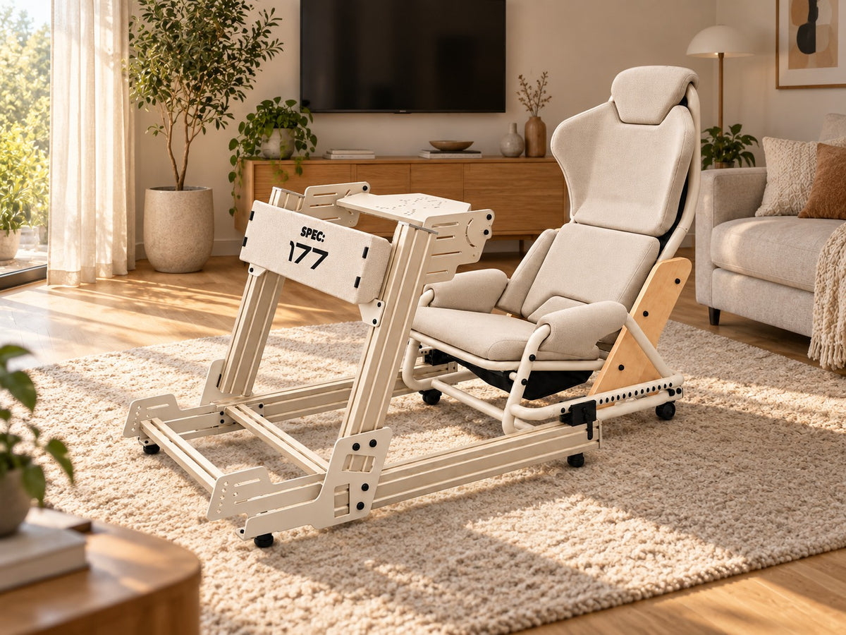 SPEC 177, Linen rig and cushion, in a living room (color preview render)