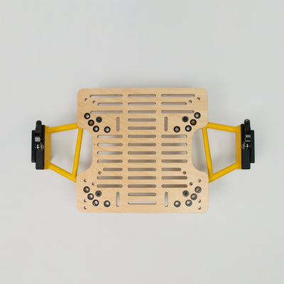 Growth Kit wood base seen from above, white background